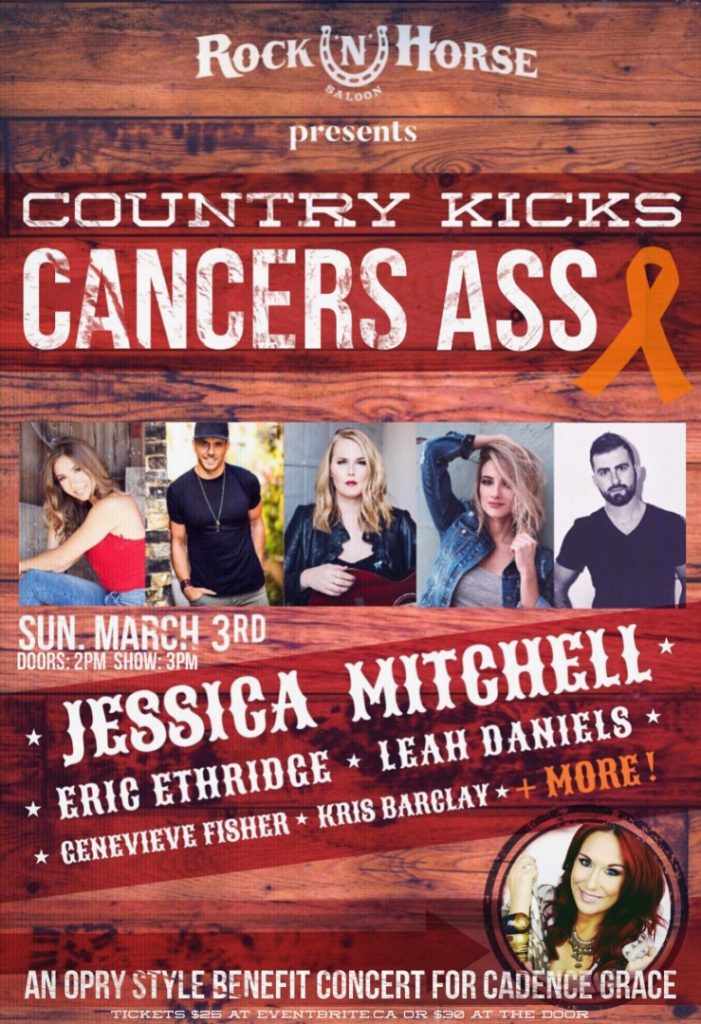 Canadian Beats- The Canadian Country Community comes together with Benefit Concert for Cadence Grace
